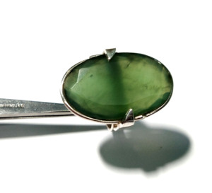 Anillo de Plata de Ley 925 Hecho a Mano con Incrustaciones de Jade Nefrita Verde Natural, Estilo Bohemia, para Mujer - Product Image 6