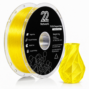 Filament TPU 95A Transparent Jaune 1,75 mm Bobine de 1 kg Flexible Haute Élasticité pour Imprimante 3D Vente en Gros - Product Image 1