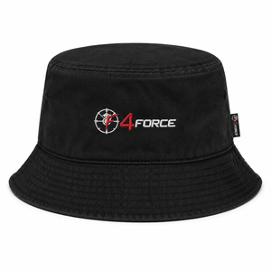 หมวกบักเก็ต F4FORCE สีดำ ปักโลโก้  ใส่ได้ทั้งชายหญิง สไตล์ลำลอง สำหรับฤดูใบไม้ผลิและฤดูร้อน  หมวกบักเก็ตสำหรับผู้ใหญ่ มีจำหน่ายแล้ว - Product Image 1