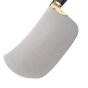 Cuchillo de Carnicero Profesional PK-MS de Alta Resistencia, Hoja Curva de Acero Plateado, Mango Negro, Empuñadura Dorada, Cuchillos de Cocina para Picar - Product Image 4