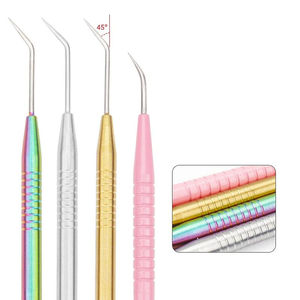 Outil métallique pour rehaussement de cils de 4 couleurs différentes avec isolateur de cils et emballage personnalisé en PVC - Product Image 3