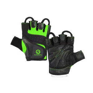 Leather Half <b>Finger</b> Weightlifting Gloves for Men-Customizable Colors Non-Slip Adjustable Wrist <b>Strap</b> - Product Image 1