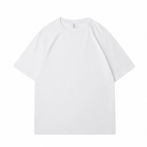 T-shirt Oversize Tendance Homme 2026 Streetwear Décontracté Coupe Ample Épaules Tombantes Coton Unisexe Imprimé Plumes 280g Respirant - Product Image 1