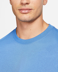 Camiseta de Manga Corta para Hombre, Cuello Redondo, Color Azul Marino, 100% Algodón Jersey, Corte Casual, Color Sólido, Largo Regular, Lisa, Alta Calidad - Product Image 6