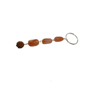 High quality Crystal Keychain Red Carnelian Rudraksha cube <b>key</b> <b>chain</b> Natural Stone <b>Key</b> <b>Holder</b> Gifts for Women <b>Key</b> <b>Chain</b> - Product Image 1