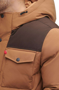 Parka à capuche pour homme, couleur unie, polyester, fermeture éclair, vêtement d'extérieur décontracté, coupe droite, manteau d'hiver imperméable - Product Image 4