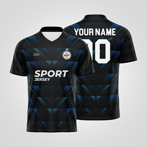OEM Mens Vintage Football Jersey Soccer Training Shirt Quick Dry Mesh Fabric - Product Image 2