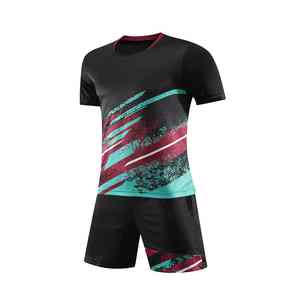 Ensemble uniforme de tennis, badminton et tennis de table pour hommes, respirant, à séchage rapide, anti-UV, en polyester, vente en gros - Product Image 1