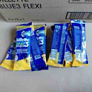 Gillette <b>Razor</b> Flexi Blue 3 Flexible <b>Head</b>, Clean & Fast Shave - Product Image 2