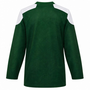 Camiseta de Hockey sobre Hielo Verde Personalizada, Sublimada, Cuello en V, Manga Larga, Uniforme de Equipo, Sudadera de Entrenamiento, Ropa Deportiva Lisa - Product Image 2
