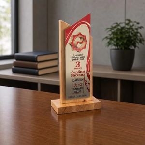 2026 Custom Wooden & <b>Acrylic</b> Pyramid Awards and Trophies with Customized Logo for Insurance Waterproof Laser Engraved - Product Image 6