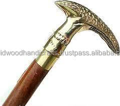 New Design Hot Selling <b>Wooden</b> Walking Stick with New Design Brass Handle Folding Walking Cane Decorative Walking Canes - Product Image 3