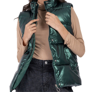 Chaleco Acolchado de Poliéster Impermeable para Mujer, Tejido Sólido, Ligero, Sin Mangas, Prenda Exterior Elegante, Suave y Aislante para Invierno - Product Image 3