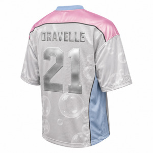 Camiseta de Fútbol Sublimada Personalizada, Cuello en V, Manga Corta, Malla Transpirable, Unisex, Adulto, Impresión del Número 21, Ropa Deportiva para Equipos, Todas las Temporadas - Product Image 3