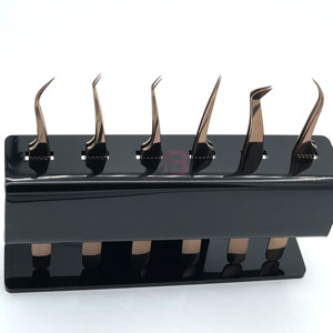 Pinzas aplicadoras de pestañas de colores, punta puntiaguda de acero inoxidable para aplicar pestañas postizas, herramientas de belleza - Product Image 3