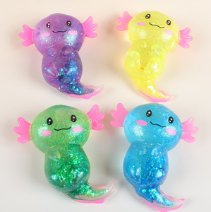 Juguete Sensorial Antiestrés de Maltosa, Juguete Blandito de Colores con Forma de Axolotes, Juguetes Sensoriales Antiestrés para Niños - Product Image 1