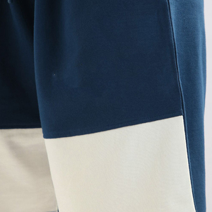บริการ OEM ODM ชุดลำลองฤดูร้อนแบบถัก ระบายอากาศได้ดี คอกลม ดีไซน์ใหม่ล่าสุด เสื้อยืดและกางเกงขาสั้นผ้าฝ้ายสีตัดต่อสำหรับผู้ชาย - Product Image 5