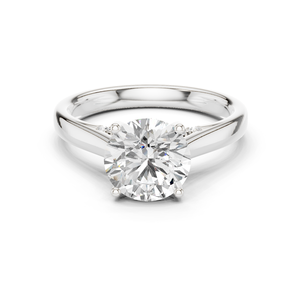 แหวนเพชรทรงกลม 2 กะรัต สี E ความสะอาด VVS2 การเจียระไนยอดเยี่ยม ทองคำแท้ 14k 18k 9k ดีไซน์คลาสสิกแบบโซลิแทร์ ของขวัญสำหรับวันครบรอบ - Product Image 3