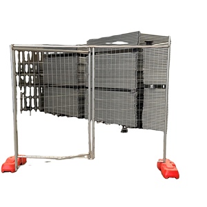 Barrière de sécurité mobile pour le contrôle des foules sur les chantiers de construction, événements, clôture temporaire portable pour chantier - Product Image 1
