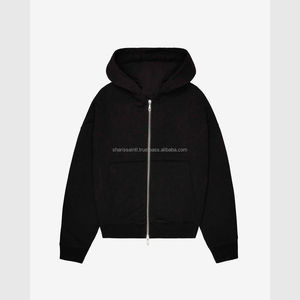 Venta al por mayor totalmente personalizado cremallera sudaderas con capucha Hombres Venta al por mayor de gran tamaño Vintage desgastado lavado ácido Zip up Sudadera con capucha - Product Image 1