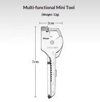 Couteau à clé multifonction 6-en-1 pour l'extérieur : Équipement de survie portable pour le camping, outil utilitaire, cadeau pour hommes
