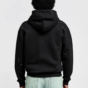 เสื้อฮู้ดดี้ RUICHI รุ่น Unisex 404GSM ผ้าหนา 100% คอตตอน ติดกระดุม แต่งขอบดิบ ทรงโอเวอร์ไซส์ ซิปสองทาง - Product Image 3