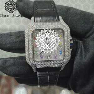Reloj de Cristal de Lujo para Mujer Charm Jewells, Analógico de Cuarzo, Correa de Acero Inoxidable, Esfera Redonda de 38 mm, Estilo Joyería de Moda - Product Image 6