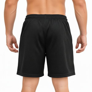 Pantalones Cortos de Malla para Fisicoculturismo para Hombre, Transpirables, Flexibles, con Cordón Ajustable, Cintura Elástica, Bolsillos Laterales, Fabricante Mayorista OEM Personalizado - Product Image 2
