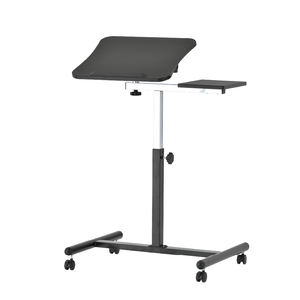 Chariot de bureau réglable pour ordinateur portable avec cadre métallique et roulettes pour usage domestique ou professionnel - Product Image 2