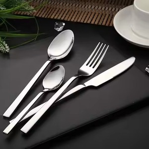 Ensemble de couverts élégants en métal pour salle à manger et cuisine, cuillère, fourchette, couteau en acier inoxydable, ensemble de couverts élégants, vaisselle élégante - Product Image 5