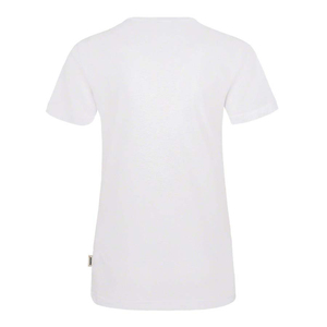T-shirt de sport respirant à col en V 100 % coton personnalisé avec logo, idéal pour l'été, écologique, à séchage rapide, pour femme, vente en gros - Product Image 3