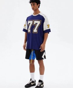 เสื้อยืดโอเวอร์ไซส์ผู้ชาย พิมพ์ลายตัวเลข สไตล์สตรีทแวร์ แขนสั้น สปอร์ต สไตล์ รับผลิตแบบ Private Label OEM ODM - Product Image 3