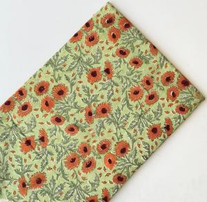 Tela india estampada a mano, hermosa tela decorativa hecha a mano con estampado floral, tela de algodón para confección de vestidos, textiles para el hogar, estampado personalizado - Product Image 2