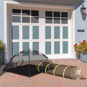 Tenda Gioco Portatile per Gatti da Esterno, Tunnel/Recinto per Animali Domestici da Interno/Esterno per Gatti e Piccoli Animali, Include Tubi per Esercizio e Ruote - Product Image 4