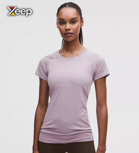 เสื้อยืดออกกำลังกายผู้หญิง XEEP Customize แบบลำลอง น้ำหนักเบา ทรงหลวม แขนสั้น ระบายอากาศดี คอวี ลายตัวอักษร ผลิตจากโพลีเอสเตอร์/คอตตอน - Product Image 1