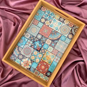 Wholesale Wooden Printed Tray Professional Decorative Wooden Printed Tray for Home Decor Storage Custom Factory Price Platter - Product Image 3