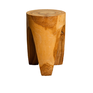 Tabouret et ottoman en teck massif ARTERRA Premium pour villa, hôtel, appartement - Meubles de salon rustiques/modernes faits à la main - Product Image 1