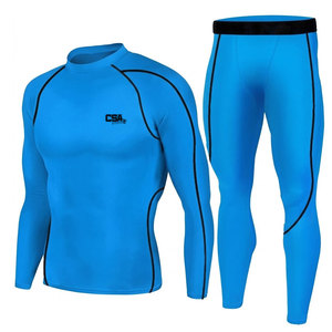 Conjunto de compresión para hombre, ropa deportiva de secado rápido para correr, gimnasio, entrenamiento y sesiones de entrenamiento de alta intensidad - Product Image 1