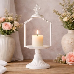 <b>Lamp</b> Style Metal Candle Stand Decorative Candle Holder For Hotel Lobby And Restaurant Interior Styling And Vintage Theme Decor - Product Image 2