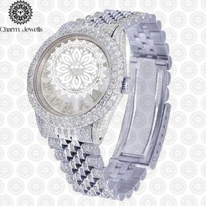 Montre de luxe pour femme Charm_Jewells en acier inoxydable, cadran rond 30 mm, mouvement à quartz analogique, fermoir pliant, style tendance - Product Image 1