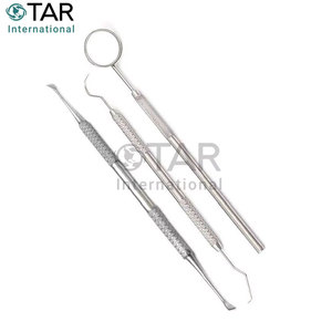 ชุดเครื่องมือแพทย์สำหรับใช้ในบ้าน ประกอบด้วยกระจกตรวจฟัน ที่ขูดหินปูน และอุปกรณ์ขูดทำความสะอาด 5 ชิ้น ทำจากสแตนเลสคุณภาพสูง - Product Image 5