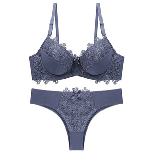 Ensemble soutien-gorge push-up et culotte pour femme, lingerie élégante et confortable avec tissu extensible respirant, ensemble soutien-gorge et culotte. - Product Image 3