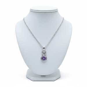 NIKHIL GEMS Collier en argent sterling 925 avec pendentif goutte d'améthyste naturelle, style vintage, certifié par un tiers, pour fiançailles, février - Product Image 5