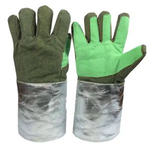 Premium Aluminum Para Aramid Heavy Duty Welder Gloves Personal Protective Equipment Safety Gloves <b>Fire</b> Heat Cut Resistant Gloves - Product Image 3