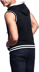 Vêtements de sport décontractés pour hommes, vêtements de sport respirants, sans manches, à capuche, pour un style de vie actif - Product Image 4