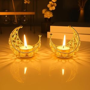 Faroles Marroquíes Elegantes de Metal y Vidrio con Lámpara de Farol y Portavelas Colgantes para Decoración del Hogar, Diwali, Eid, Navidad - Product Image 2