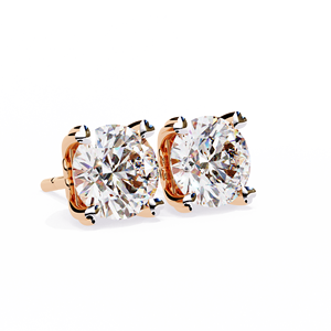 Unique <b>Tops</b> Round Cut E VS 1ct Each Lab Grown Diamond 14K Gold IGI Certified <b>Earring</b> <b>Tops</b> for Gift Party & Anniversary - Product Image 4