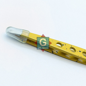แหนบคีบคิ้วปลายเฉียงสีเหลืองสแตนเลสสตีลสำหรับกำจัดขนแต่งหน้าความงาม - Product Image 5