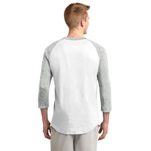 Camiseta de Hombre Blanca y Gris de Manga Larga con Cuello Redondo, Estilo Casual, Holgada, de Color Sólido, Antiarrugas, 320g, de Algodón Jersey - Product Image 2