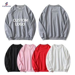 Sweat-shirt unisexe à col rond, couleur unie, manches longues, coupe classique, en coton tricoté, décontracté, pour l'automne, avec logo imprimé sur le devant - Product Image 2